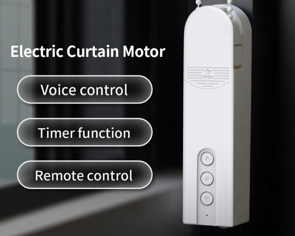 White electric curtain motor.