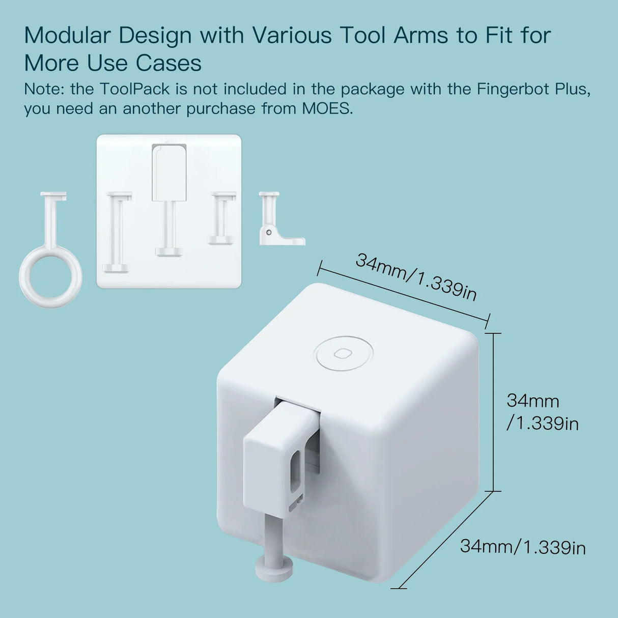 White Fingerbot Plus with tool arms.