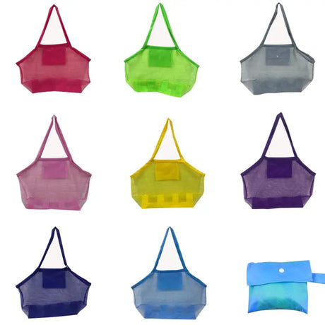 a set of six colorful bags