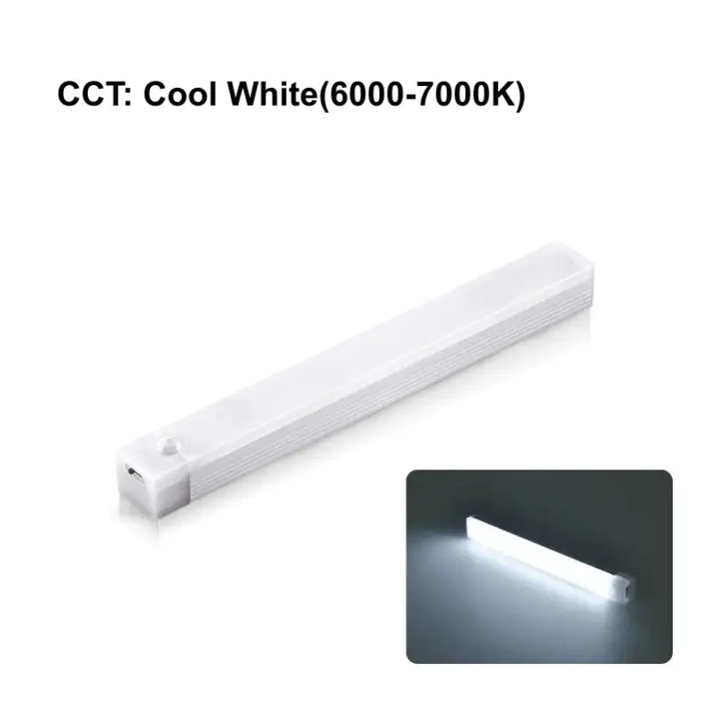 A white led strip with a white light