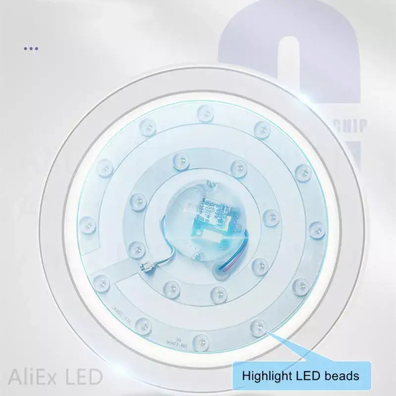 A white light with a blue light on it