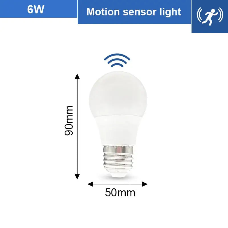 A white light bulb with a blue light on the side
