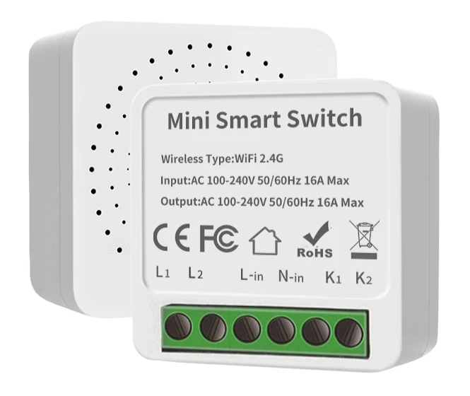 White mini smart switch.