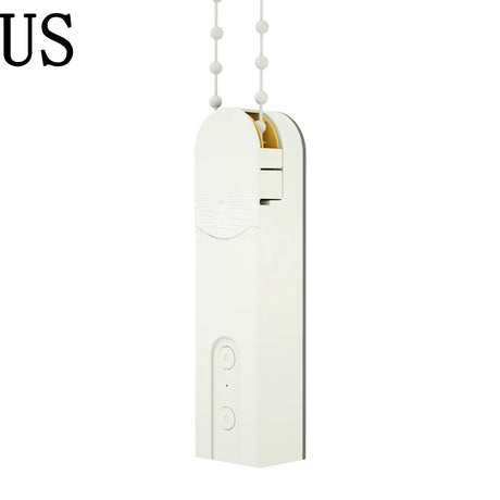 White motorized window blind controller.
