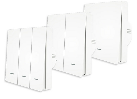 White multi-gang light switches.