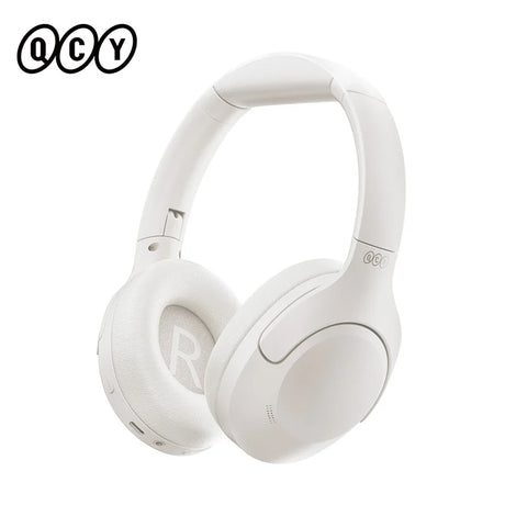 White over-ear headphones.