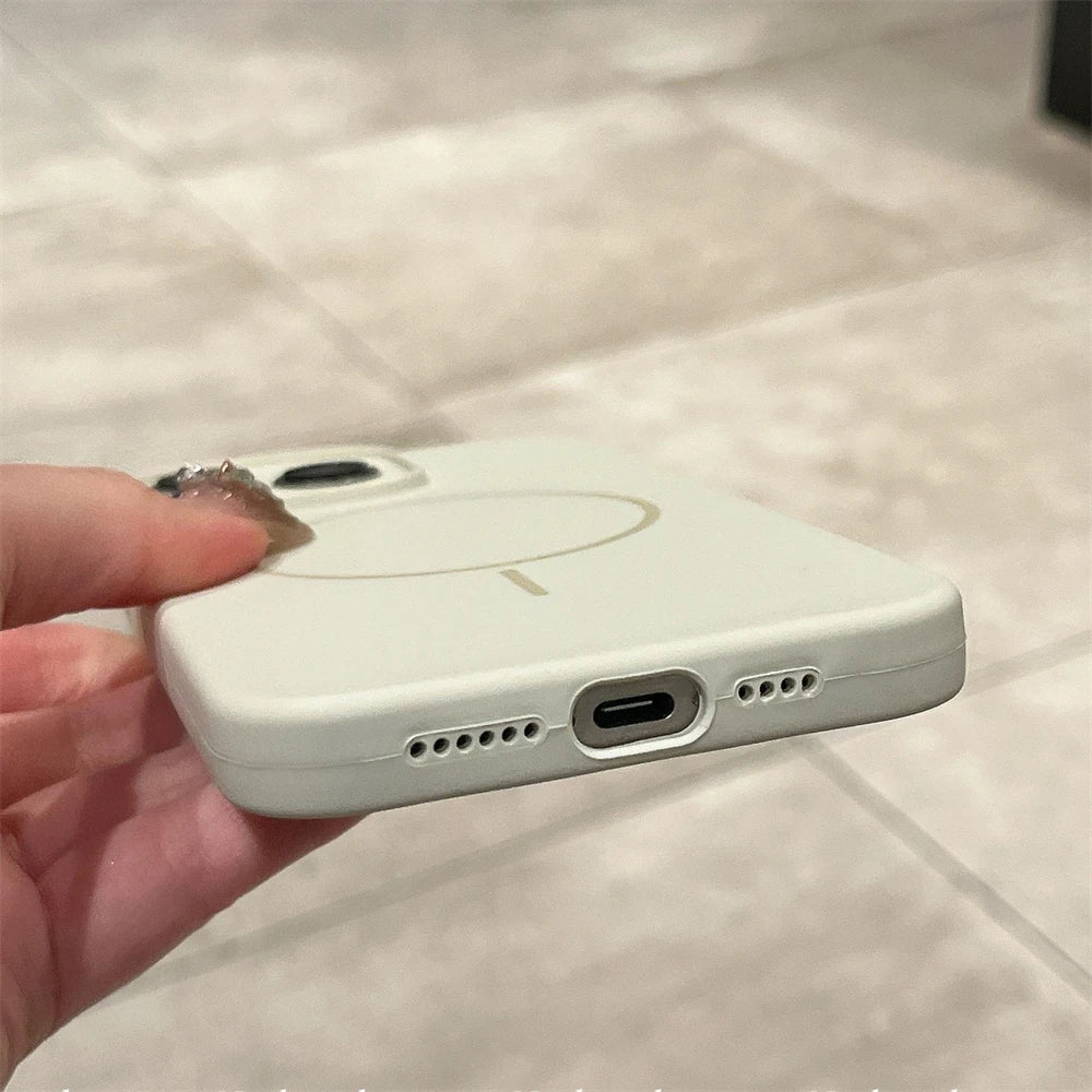White phone case with MagSafe.