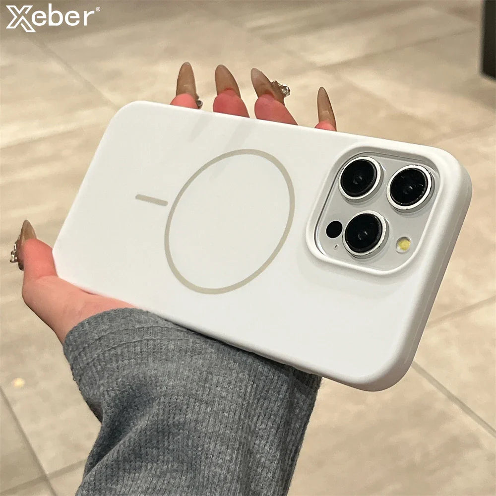 White phone case with MagSafe.