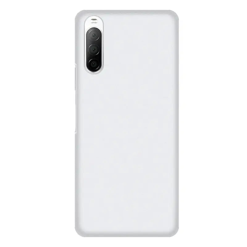 The back of a white phone case
