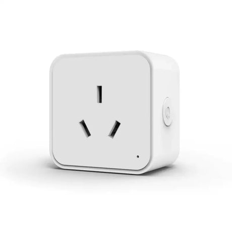 a white power socket with a black power outlet