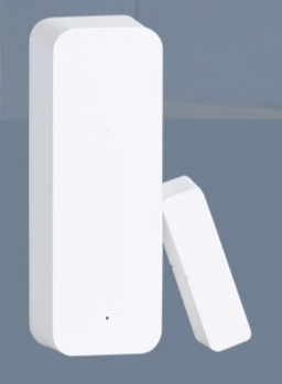 White rectangular door sensor.