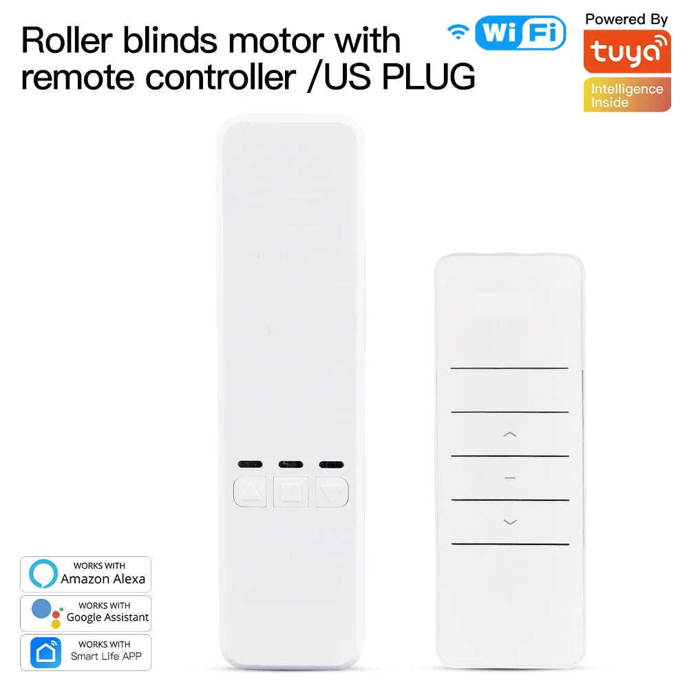 White roller blind remote controls.