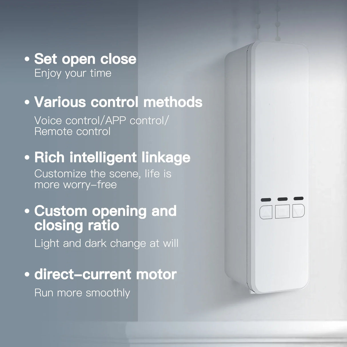 White smart home device.