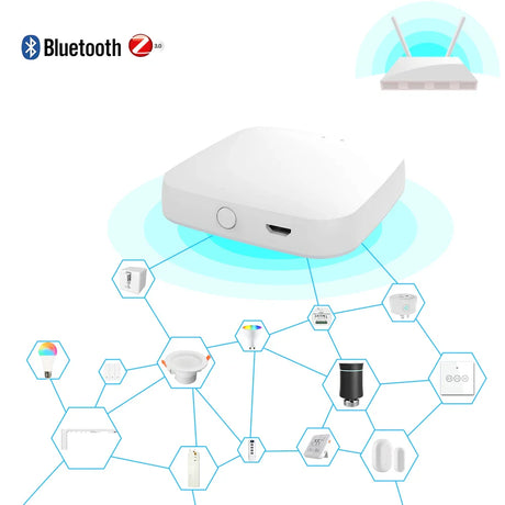 White smart home hub.