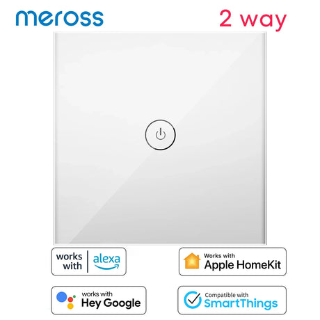 a white smart light switch with two buttons