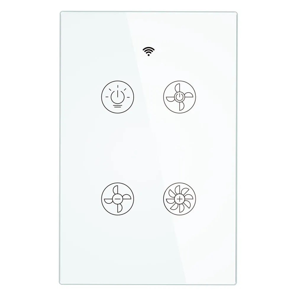 White smart light switch.
