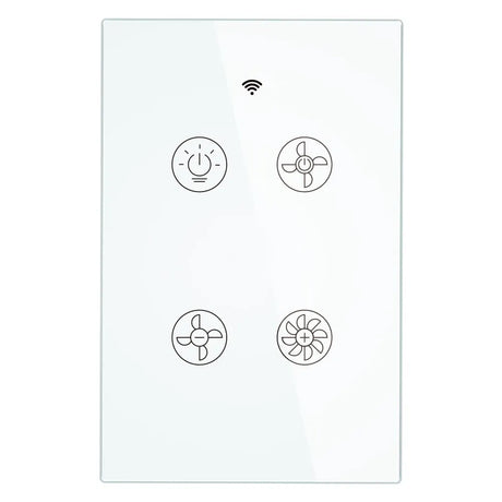 White smart light switch.