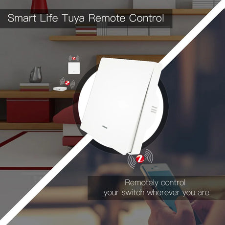 White smart light switch.