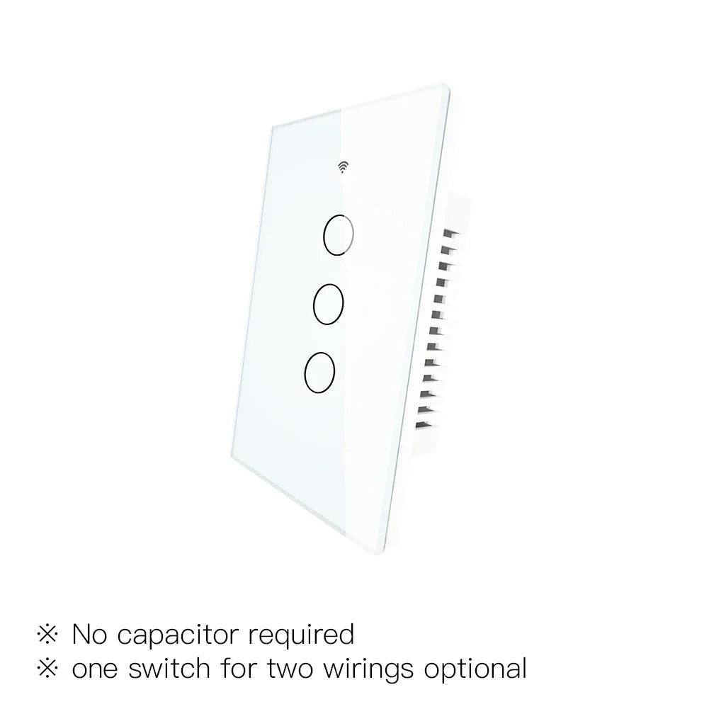 White smart light switch.
