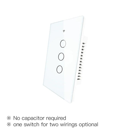 White smart light switch.