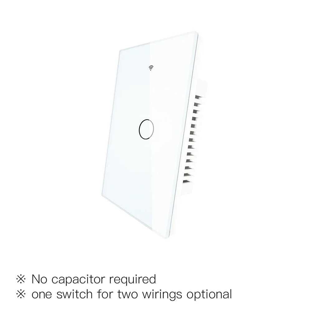 White smart light switch.