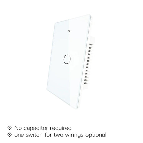 White smart light switch.