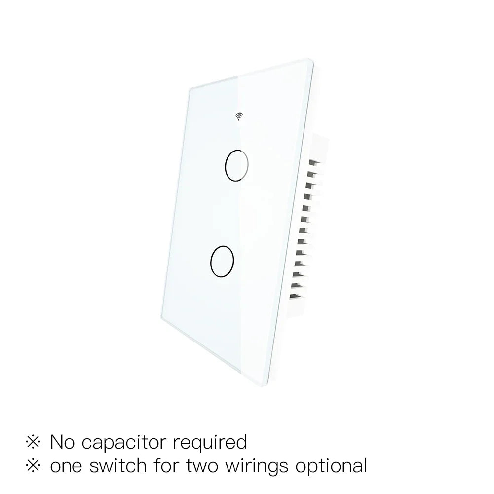 White smart light switch.