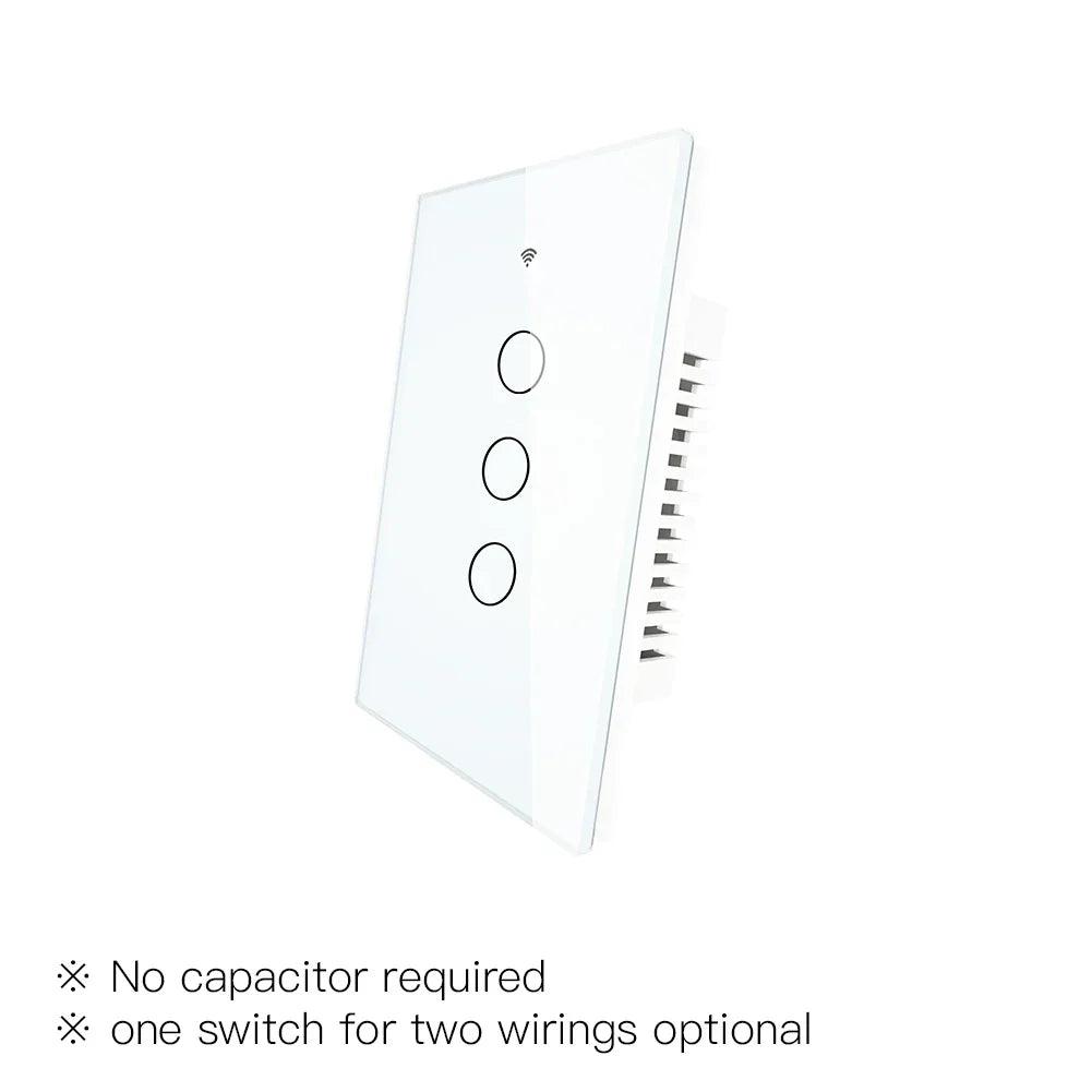 White smart light switch.