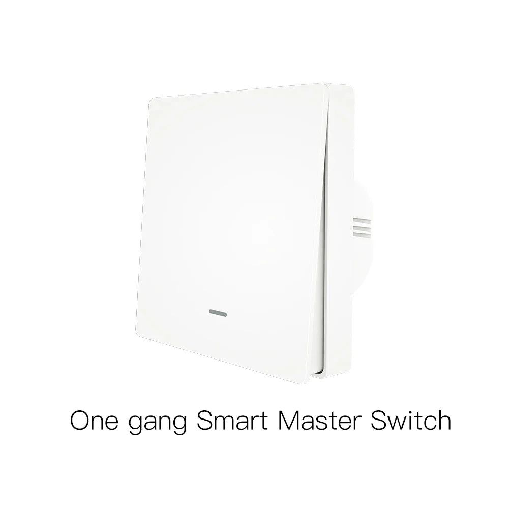 White smart light switch.