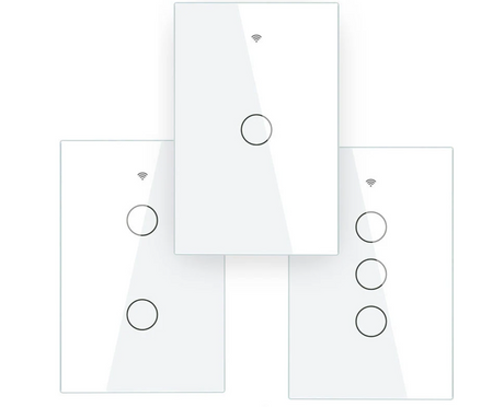 White smart light switches.