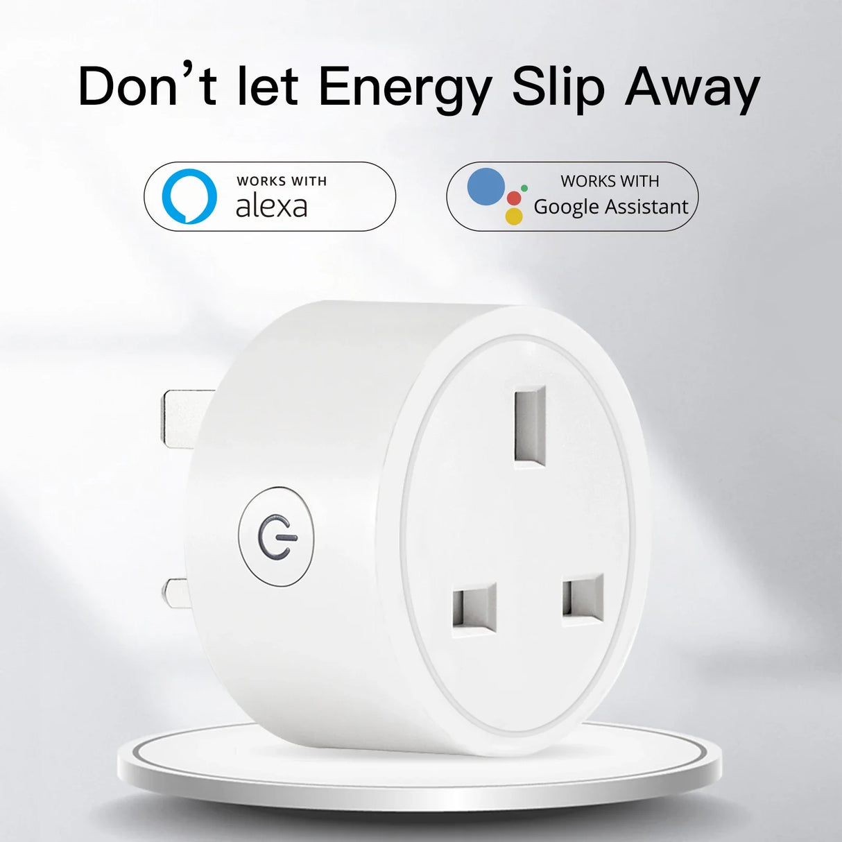 White smart plug.