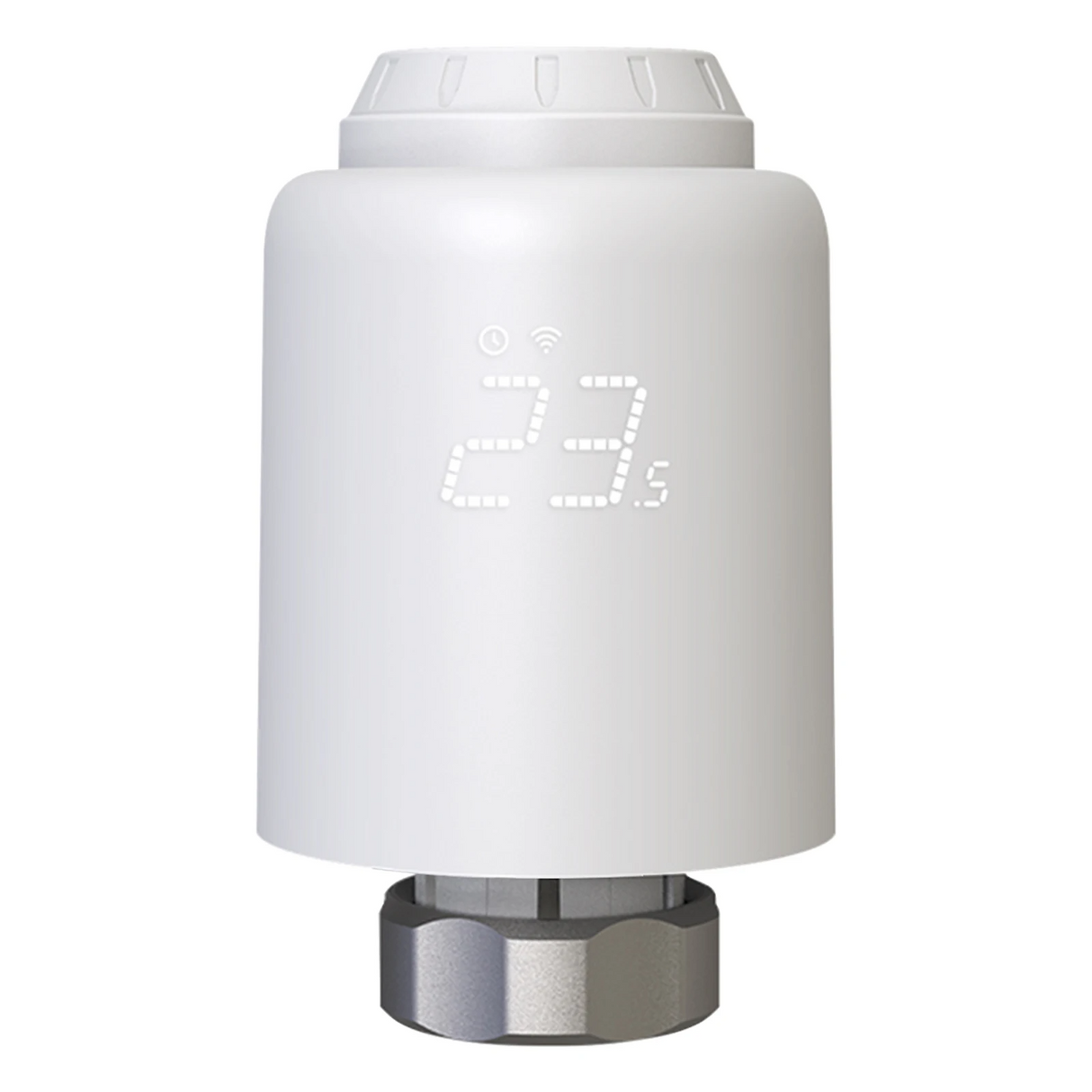 White smart radiator thermostat.