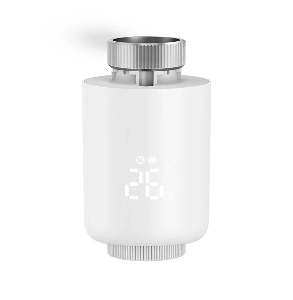 White smart radiator thermostat.
