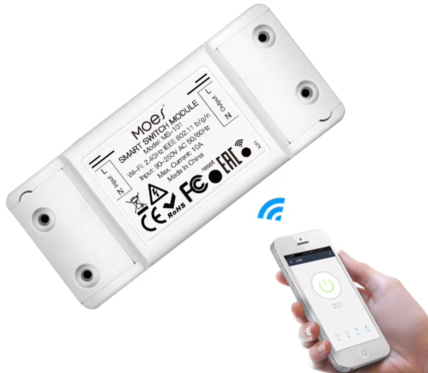 White smart switch module.