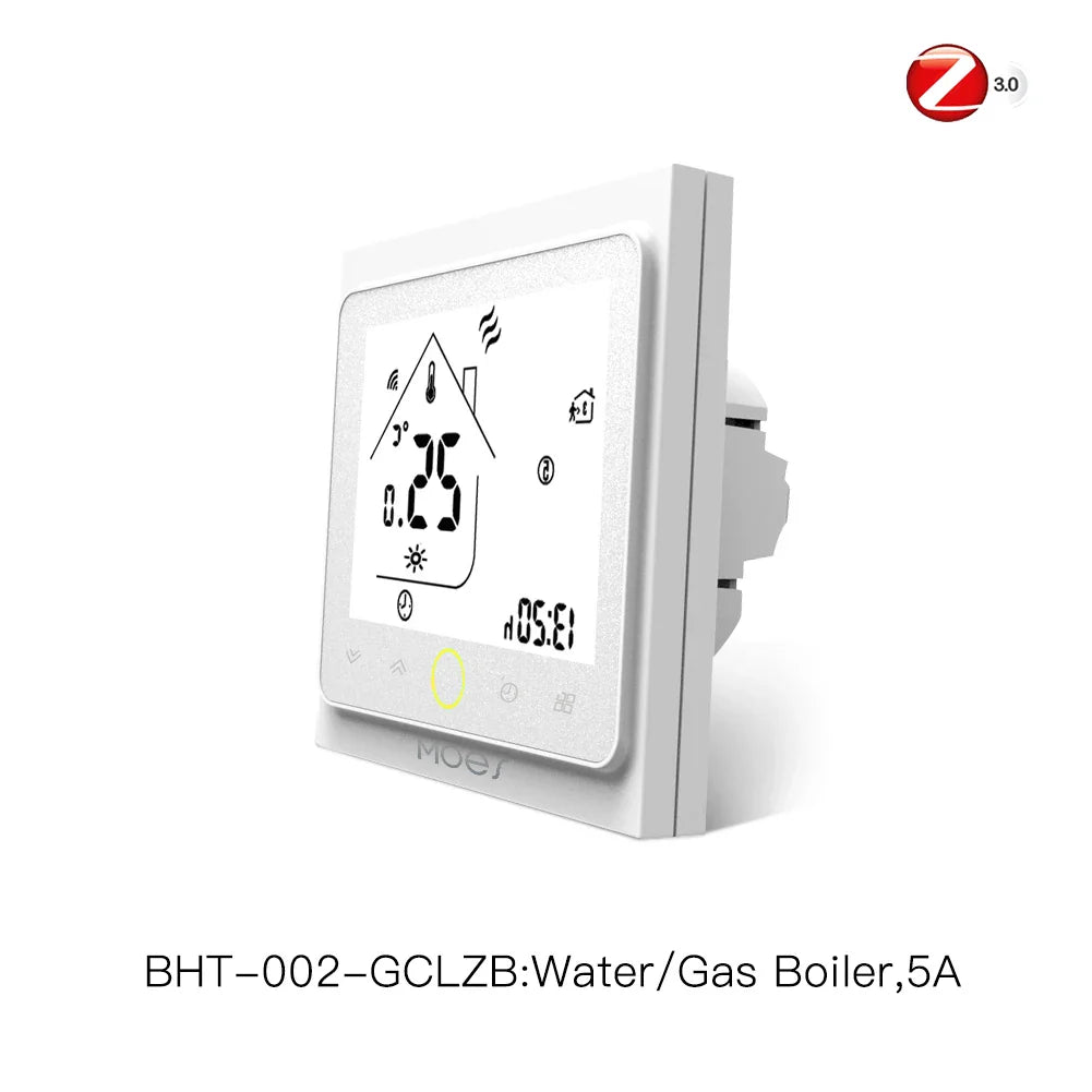 White smart thermostat.
