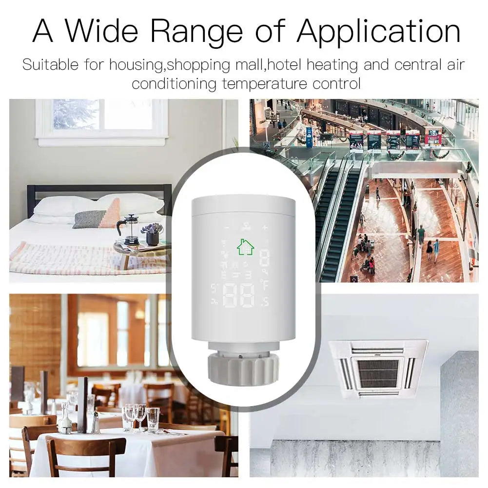 White smart thermostat.
