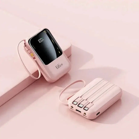 a white smart watch with a pink strap