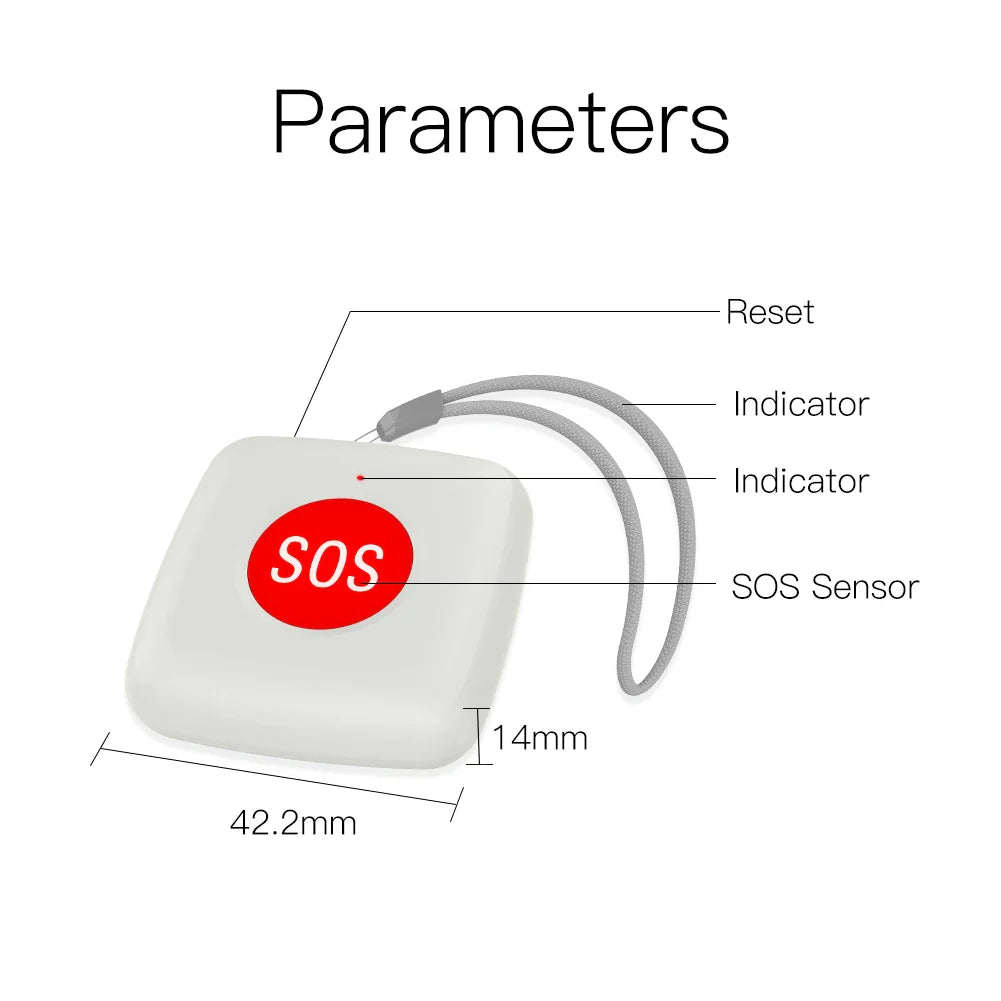White square SOS device.