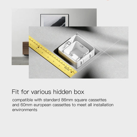 White square electrical box inserts.