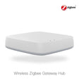 White, square, wireless gateway hub.