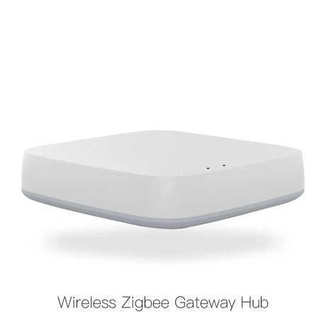 White, square, wireless hub.
