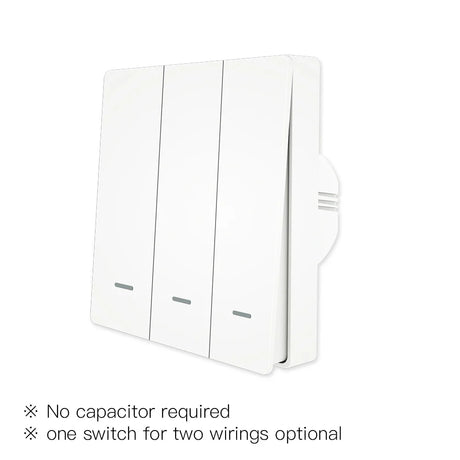 White triple light switch.