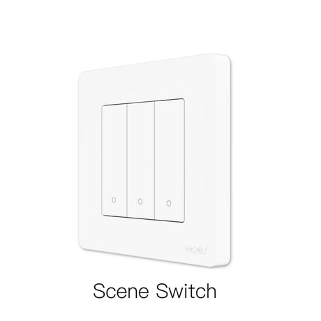 White triple light switch.