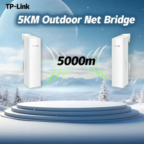 a white tv antenna with the words 5m outdoor bridge