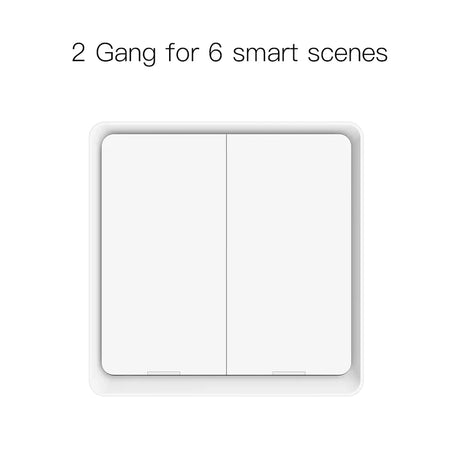White two-gang smart light switch.