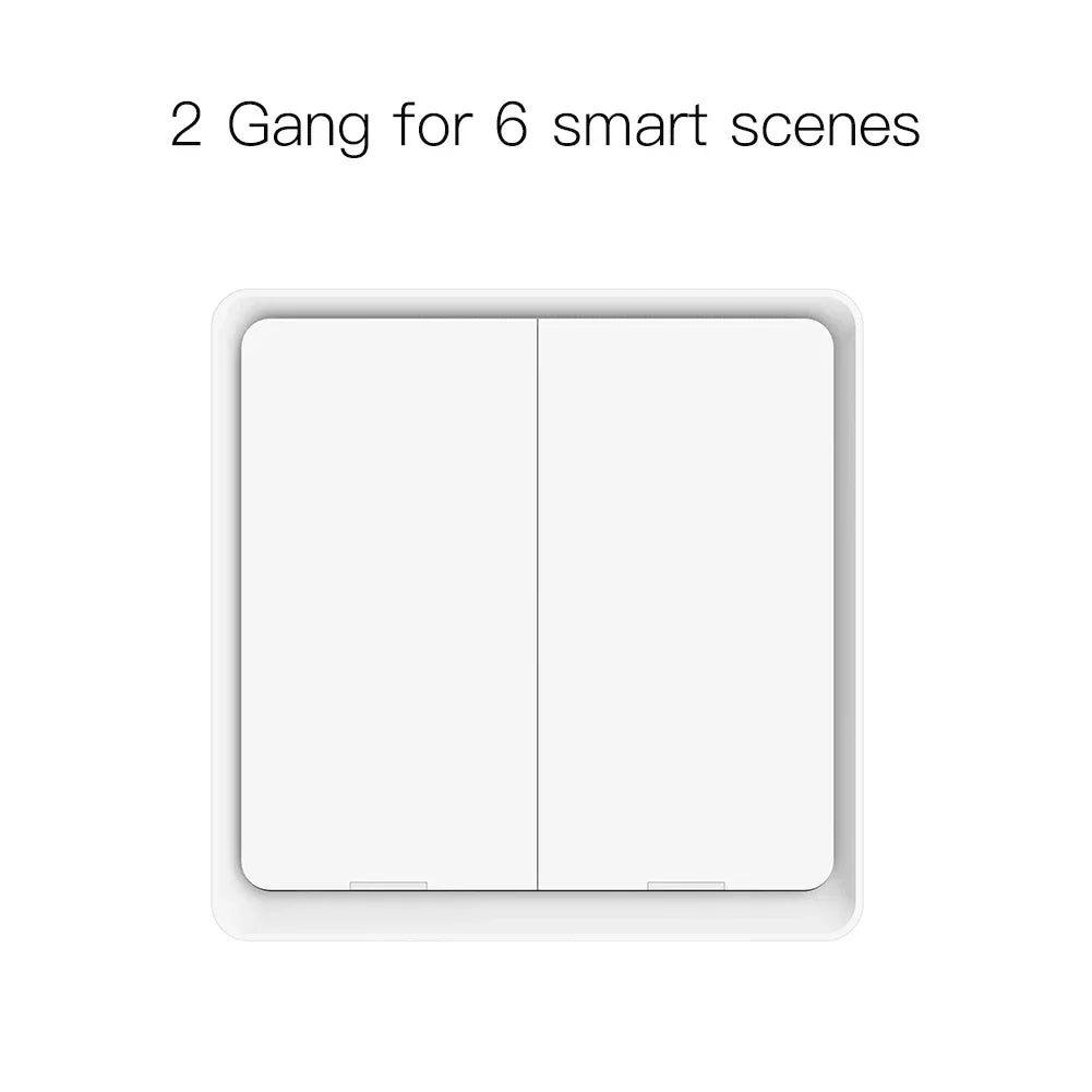 White two-gang smart light switch.