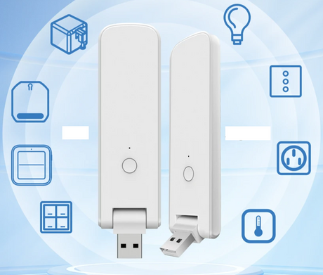 White USB smart home hub.