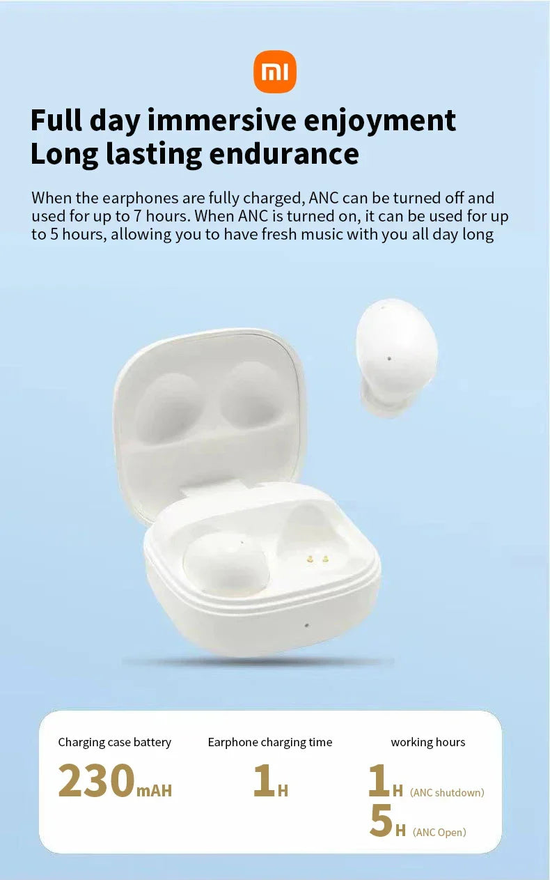 White wireless earbuds in an open charging case.