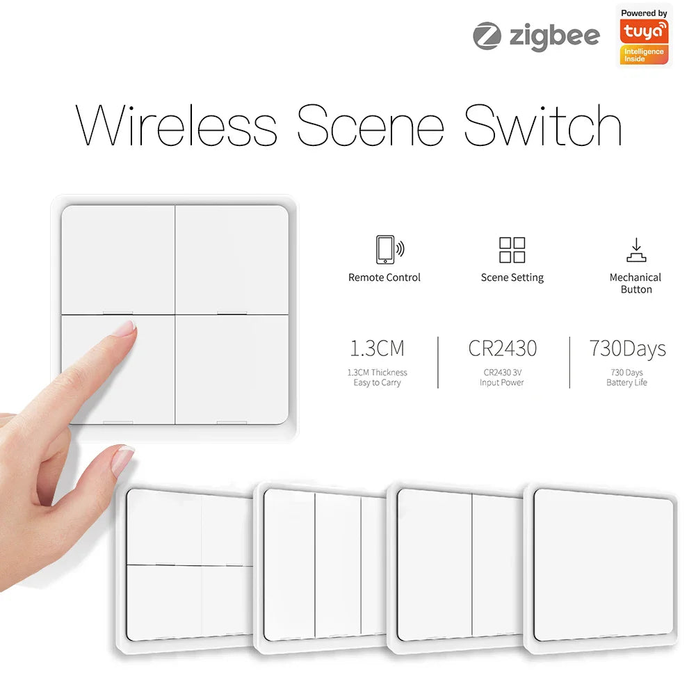 White wireless scene switch.