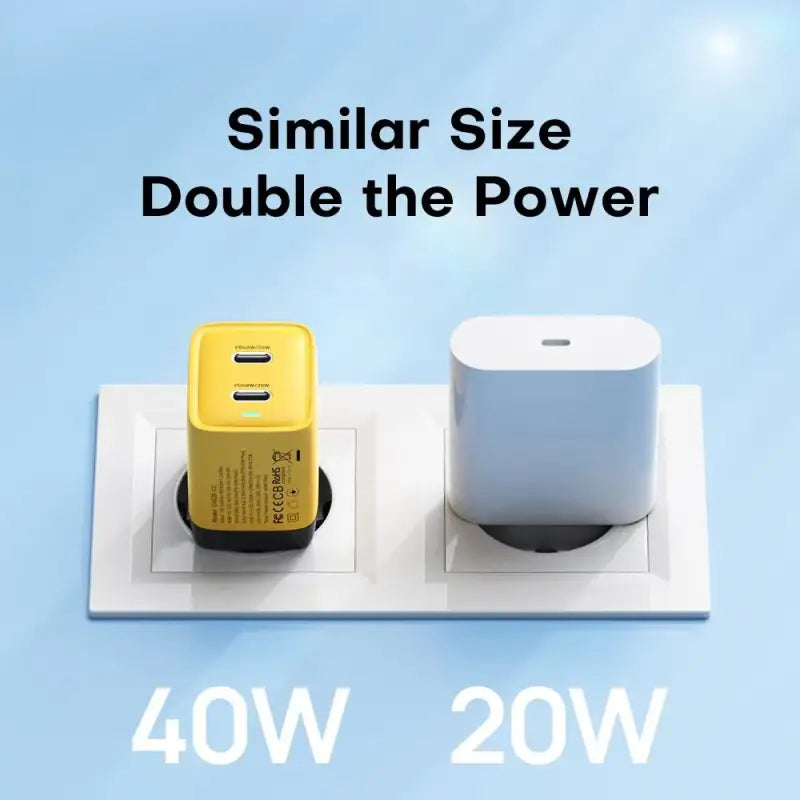 A white and yellow power strip with the words simr2e double power